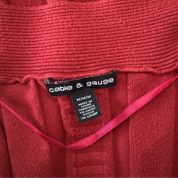 Cable & Gauge burnt orange cardigan with button detail - Picture 7 of 8